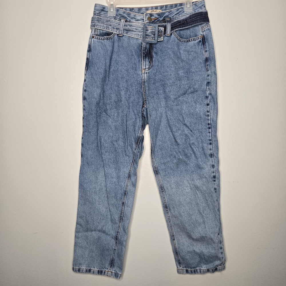 Blend Vintage High Waisted Jeans Denim Belt Size 42